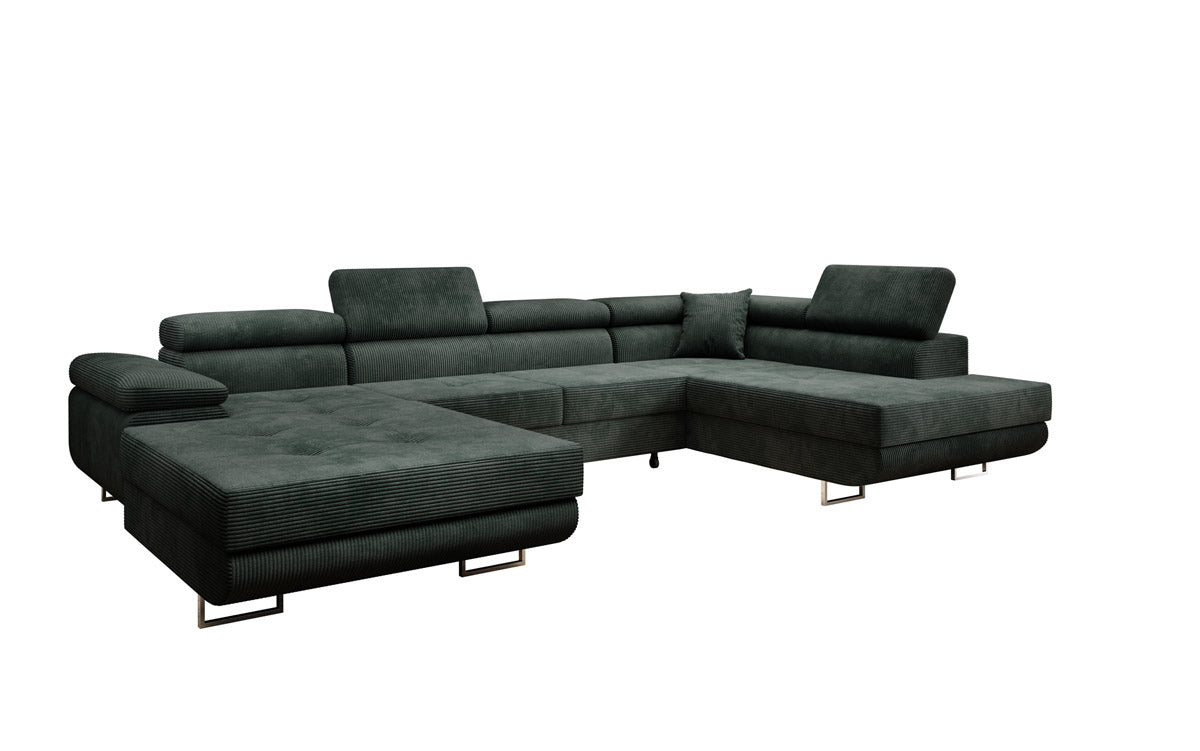 Sofa Designer Lago z funkcją spania i składania, w kordzie