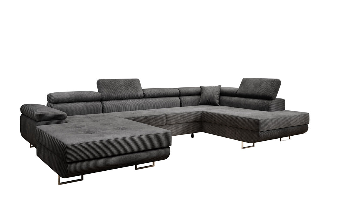 Sofa Designer Lago z funkcją spania i składania, w kordzie