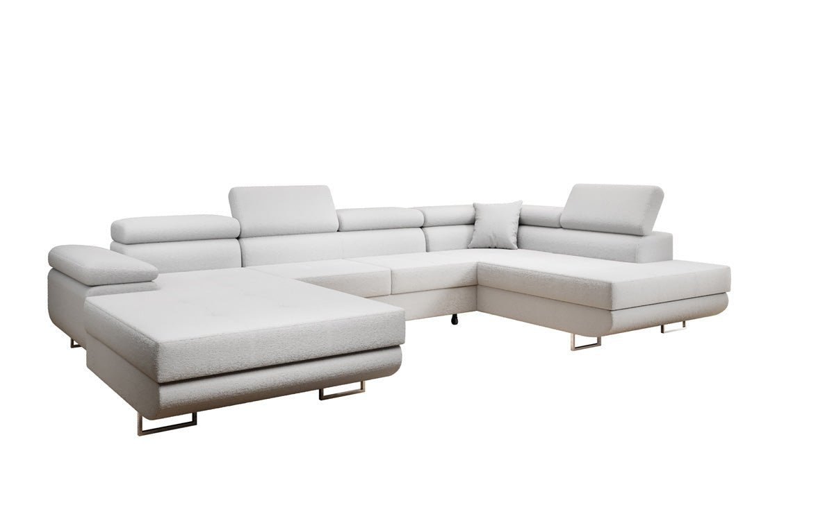 Designer Sofa Lago mit Schlaf - und Klappfunktion in Bouclé