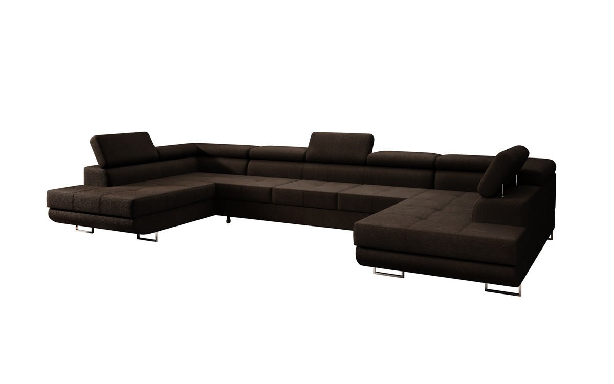 Projektowana sofa Taormina z funkcją spania i składania w bouclé