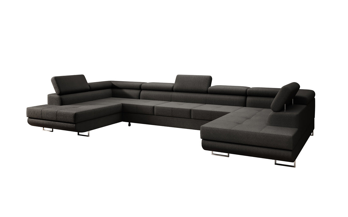 Projektowana sofa Taormina z funkcją spania i składania w bouclé