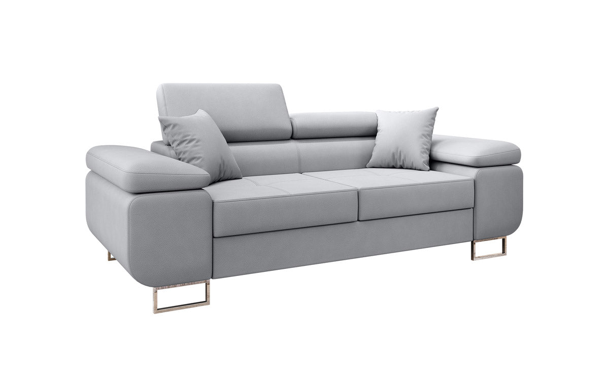 Projektowana 2-osobowa sofa Triora z funkcją spania, tapicerowana tkaniną