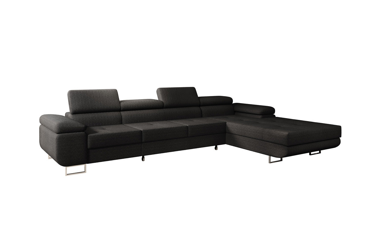 Projektowana sofa Calvera Maxi z funkcją spania i składania w bouclé