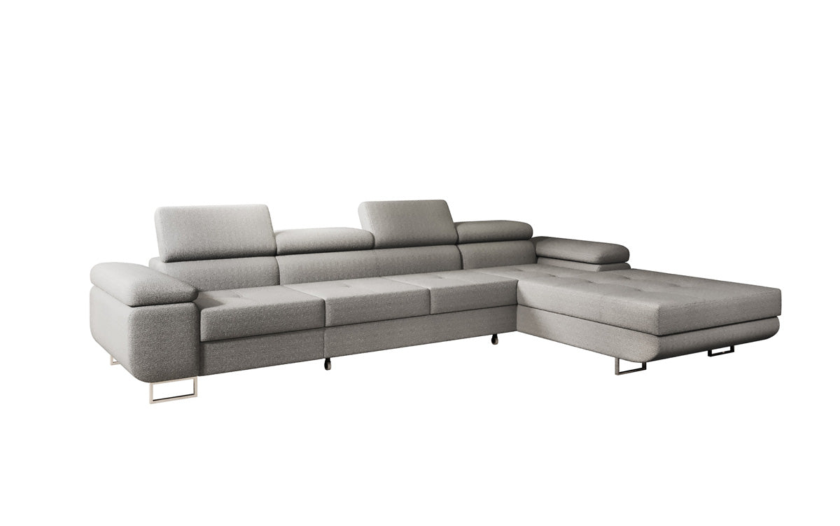 Projektowana sofa Calvera Maxi z funkcją spania i składania w bouclé