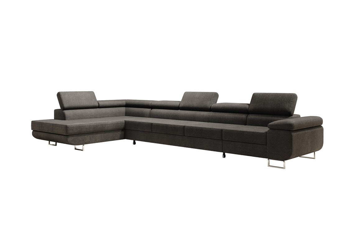 Projektowana sofa Maxi z funkcją spania i składania w bouclé