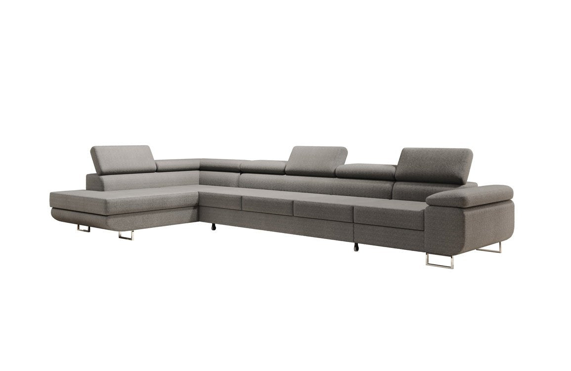 Projektowana sofa Maxi z funkcją spania i składania w bouclé