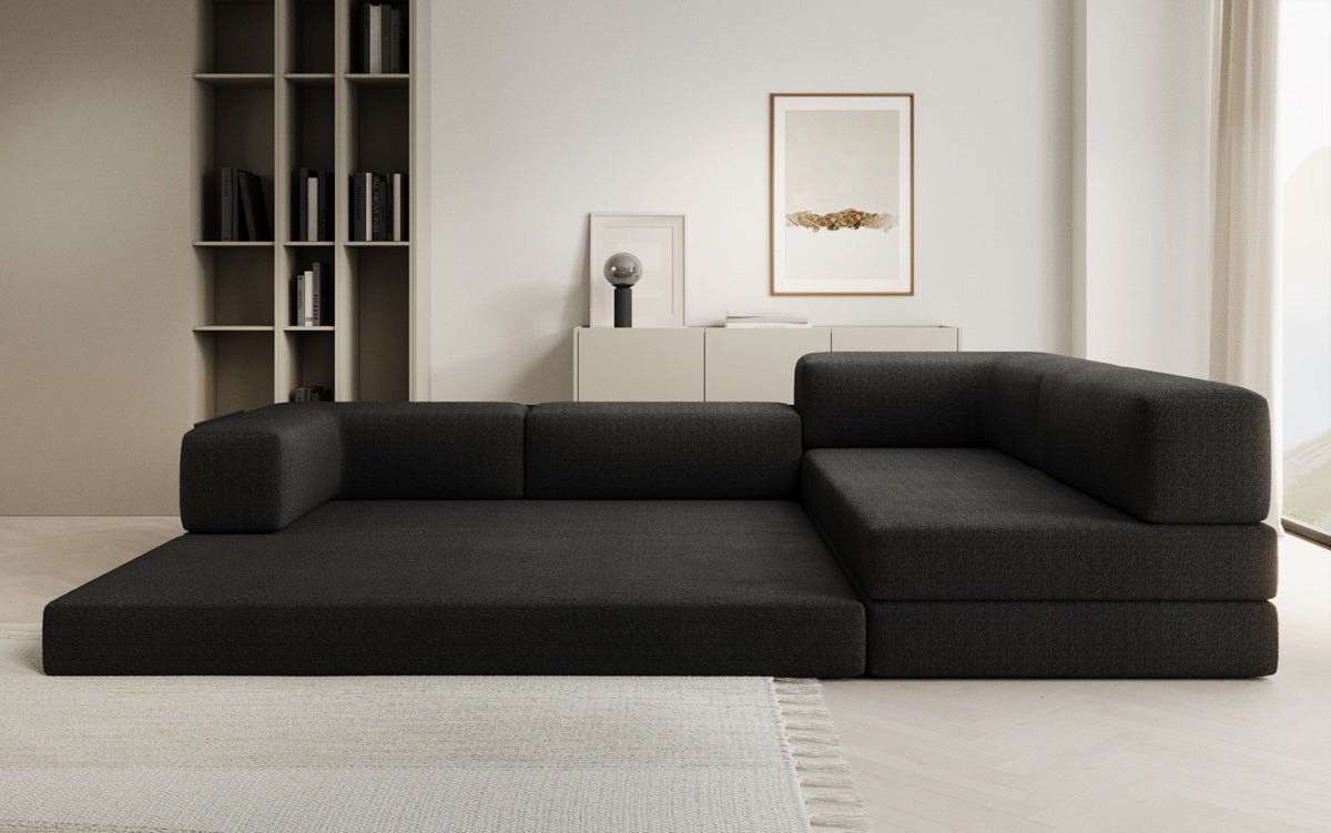 Designer Sofa Lazy L in Bouclé