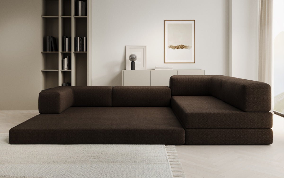 Designer Sofa Lazy L in Bouclé