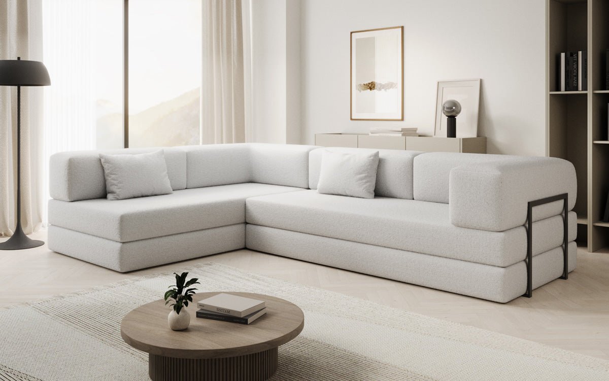 Designer Sofa Lazy L in Bouclé