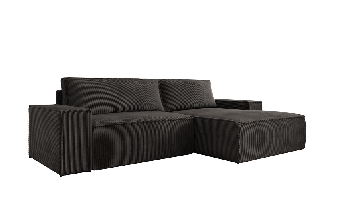 Sofa designerskie Corino w kordzie z funkcją spania i składania