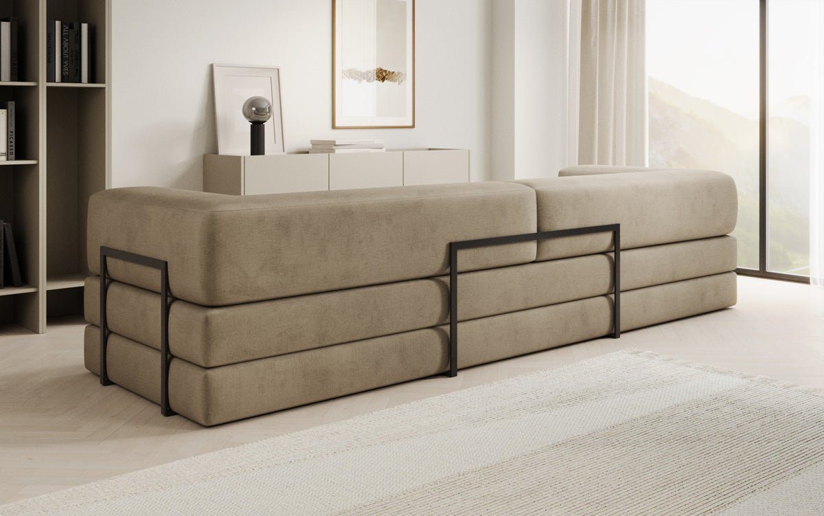 Sofa designerskie Lazy 3-osobowe XXL z aksamitu