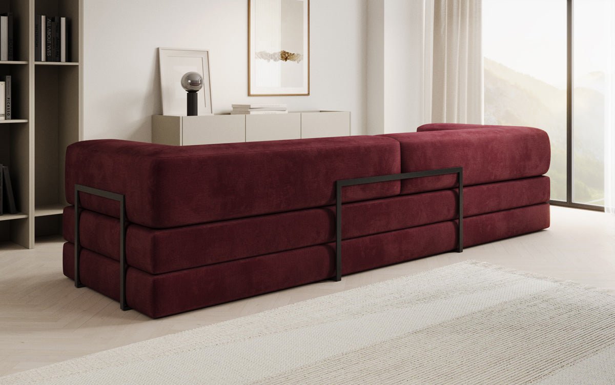 Sofa designerskie Lazy 3-osobowe XXL z aksamitu