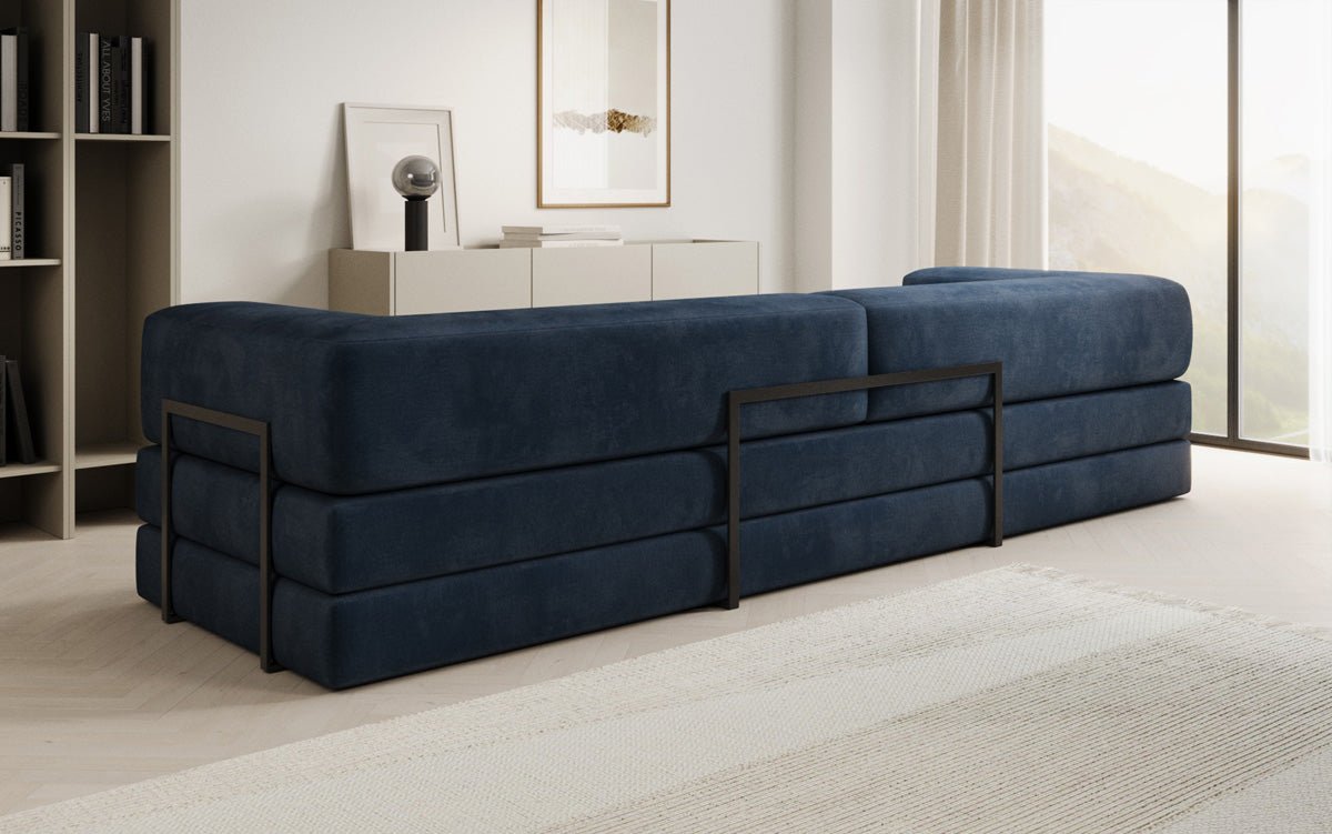 Sofa designerskie Lazy 3-osobowe XXL z aksamitu