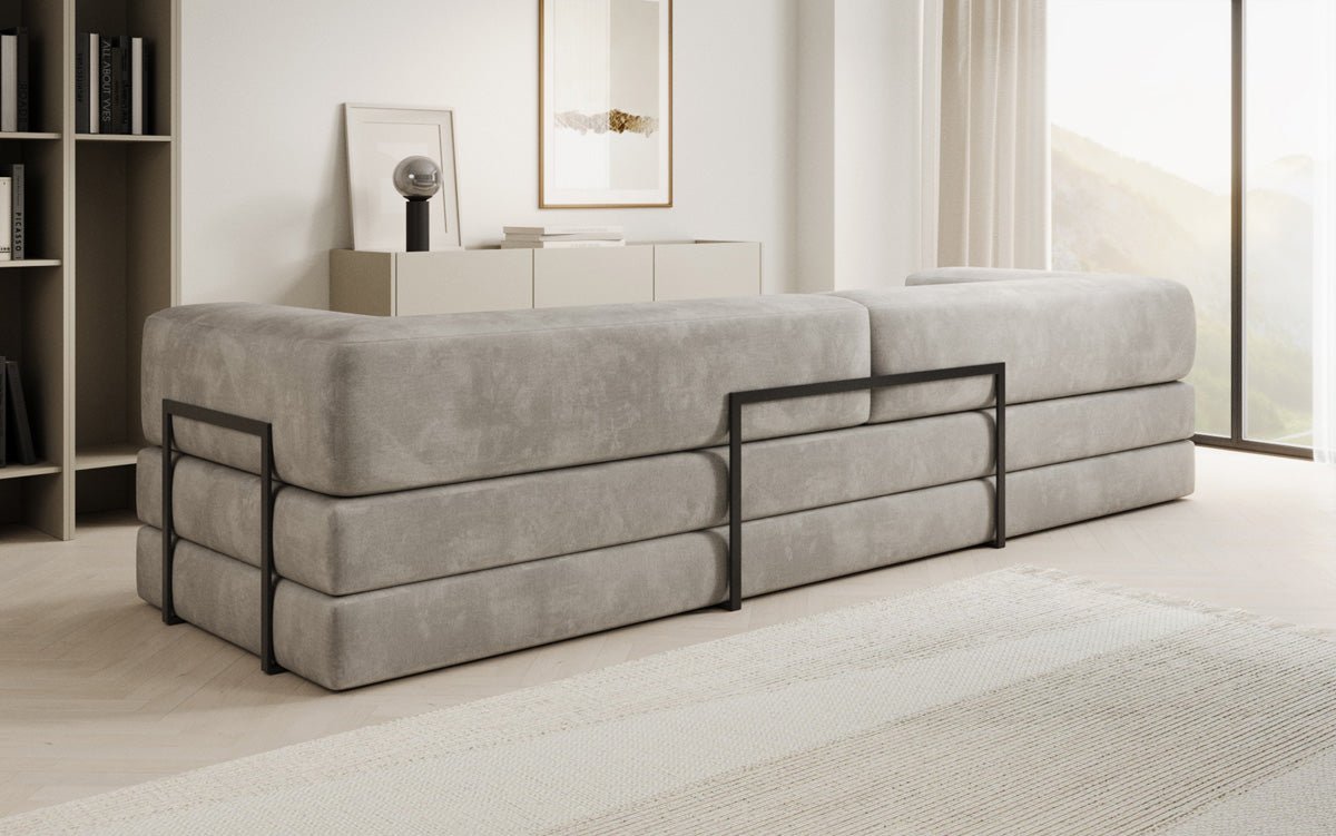 Sofa designerskie Lazy 3-osobowe XXL z aksamitu