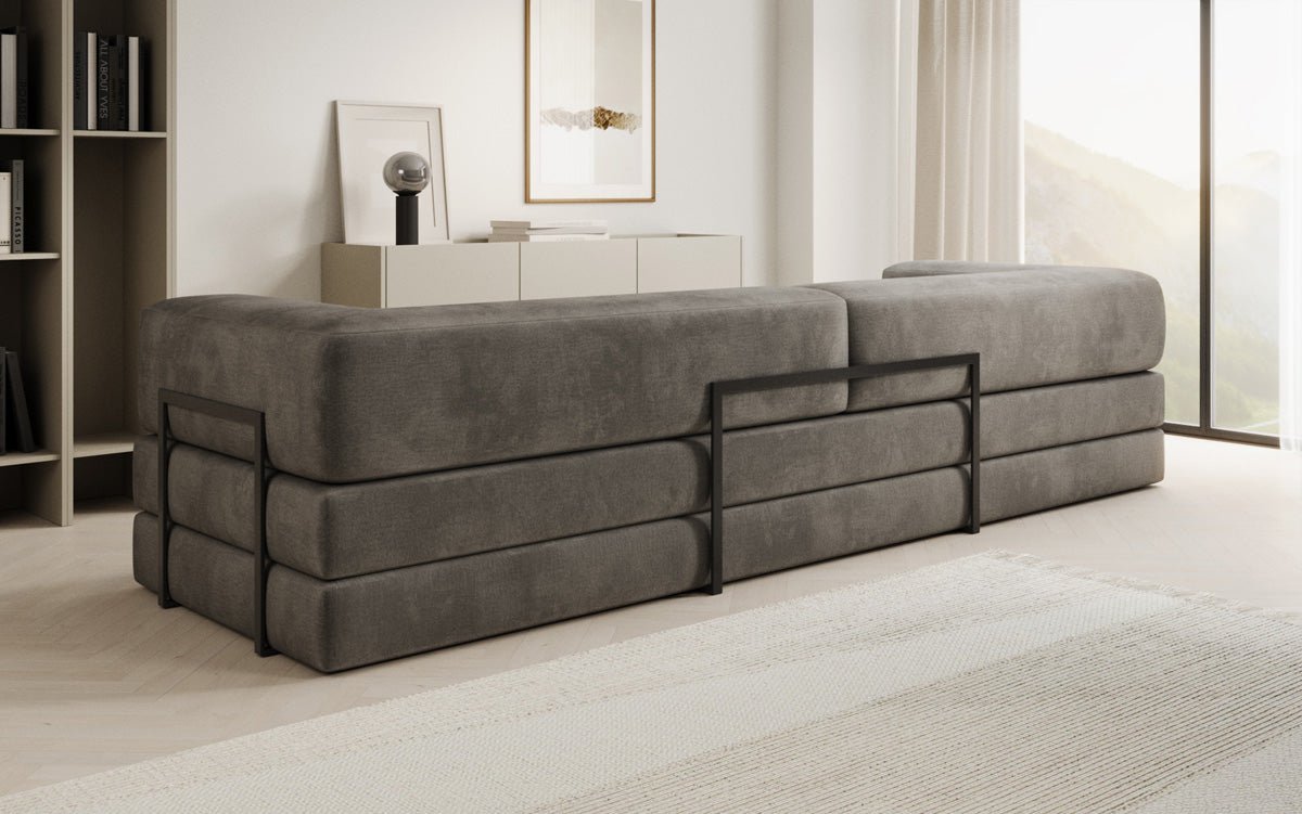 Sofa designerskie Lazy 3-osobowe XXL z aksamitu