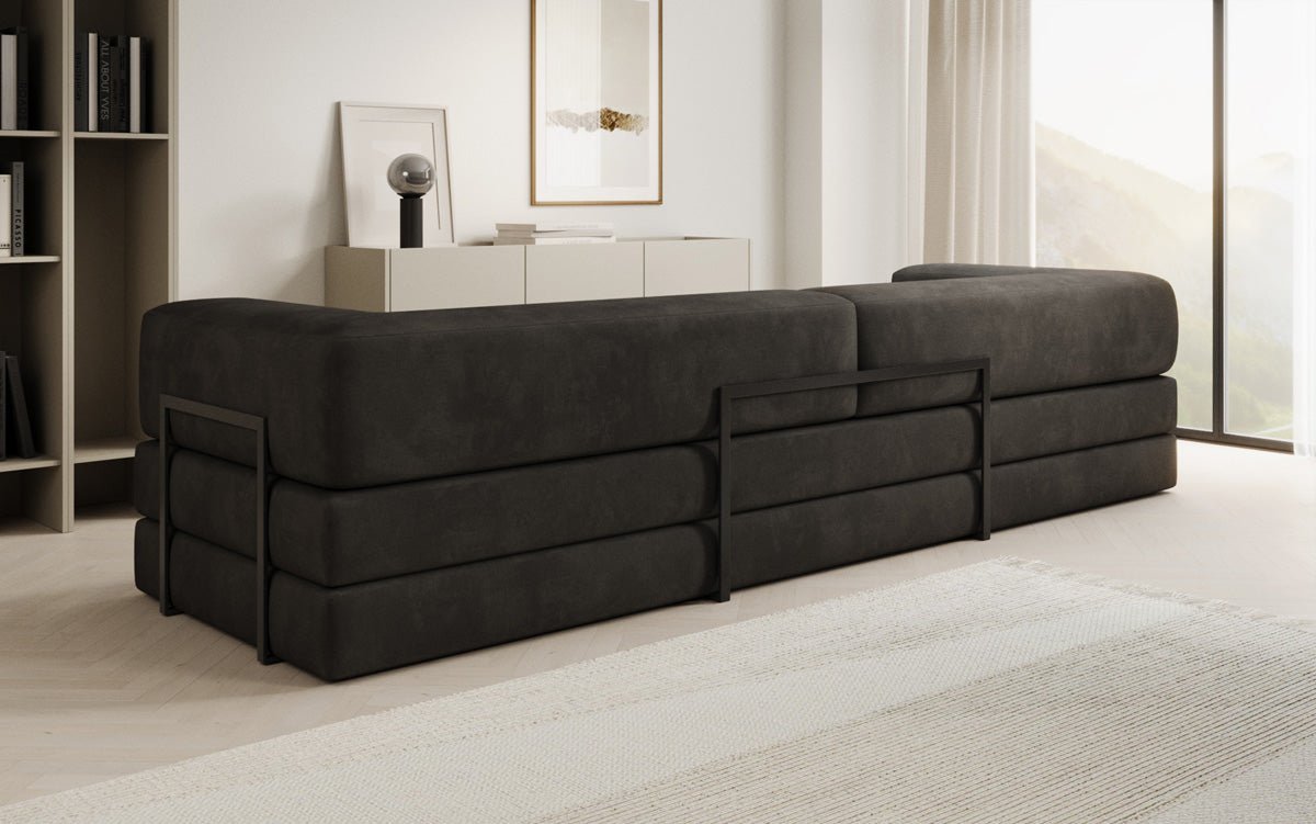 Sofa designerskie Lazy 3-osobowe XXL z aksamitu
