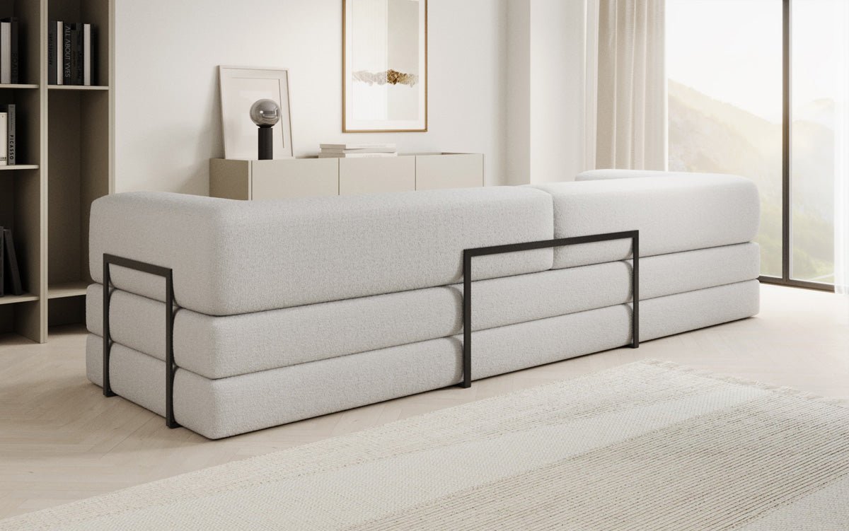 Sofa designerskie Lazy 3-osobowe XXL w bouclé