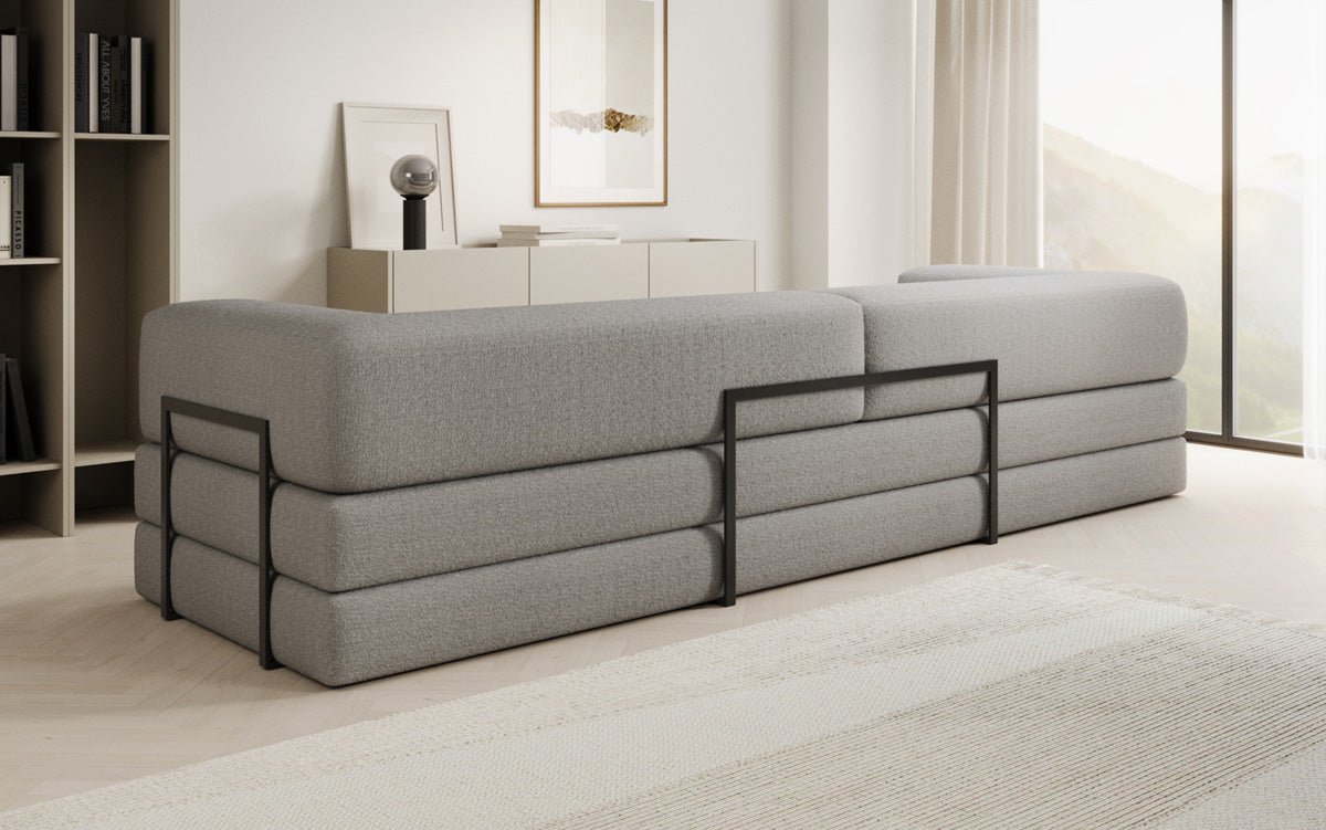 Sofa designerskie Lazy 3-osobowe XXL w bouclé