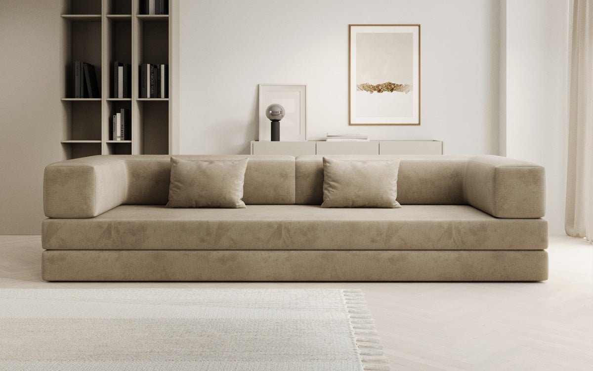 Sofa designerskie Lazy 3-osobowe XXL z aksamitu