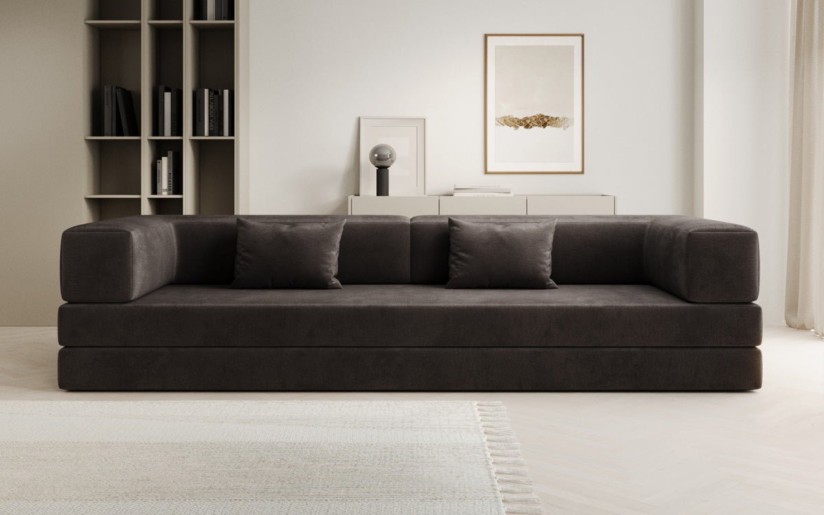 Sofa designerskie Lazy 3-osobowe XXL z aksamitu