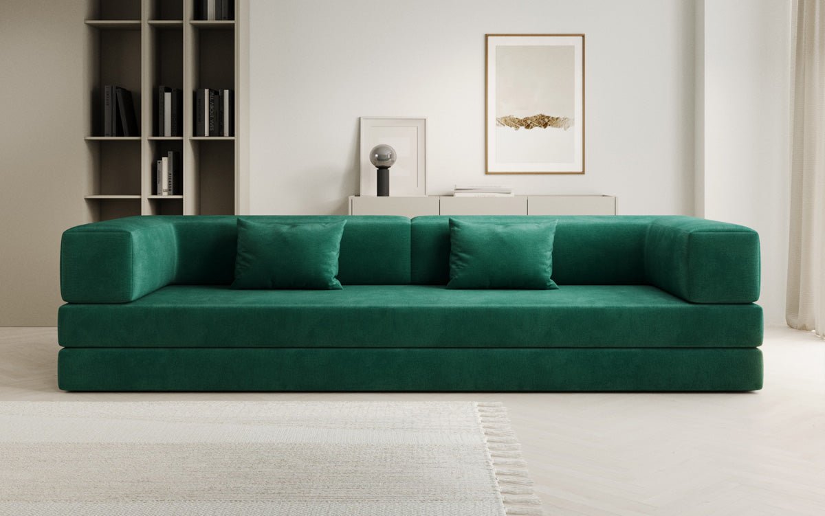 Sofa designerskie Lazy 3-osobowe XXL z aksamitu