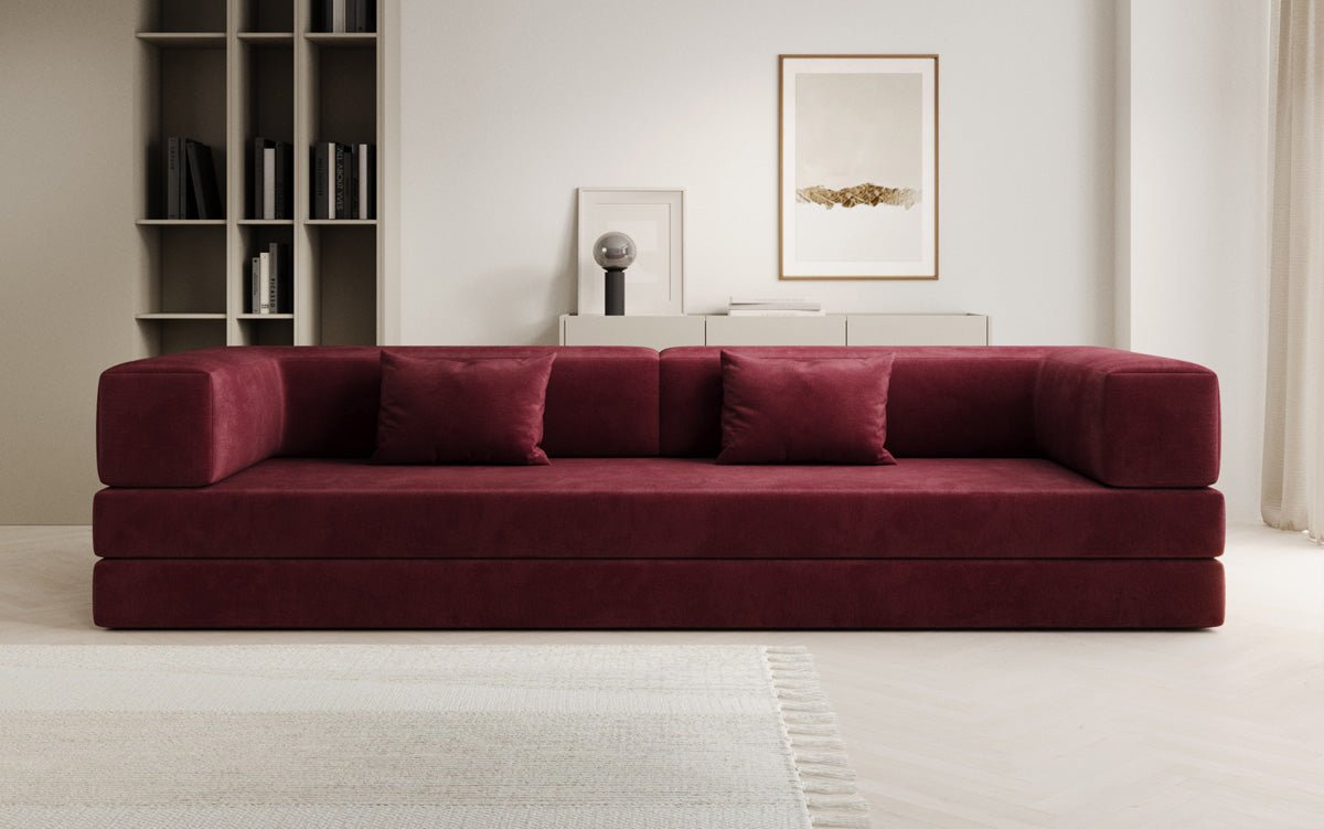 Sofa designerskie Lazy 3-osobowe XXL z aksamitu