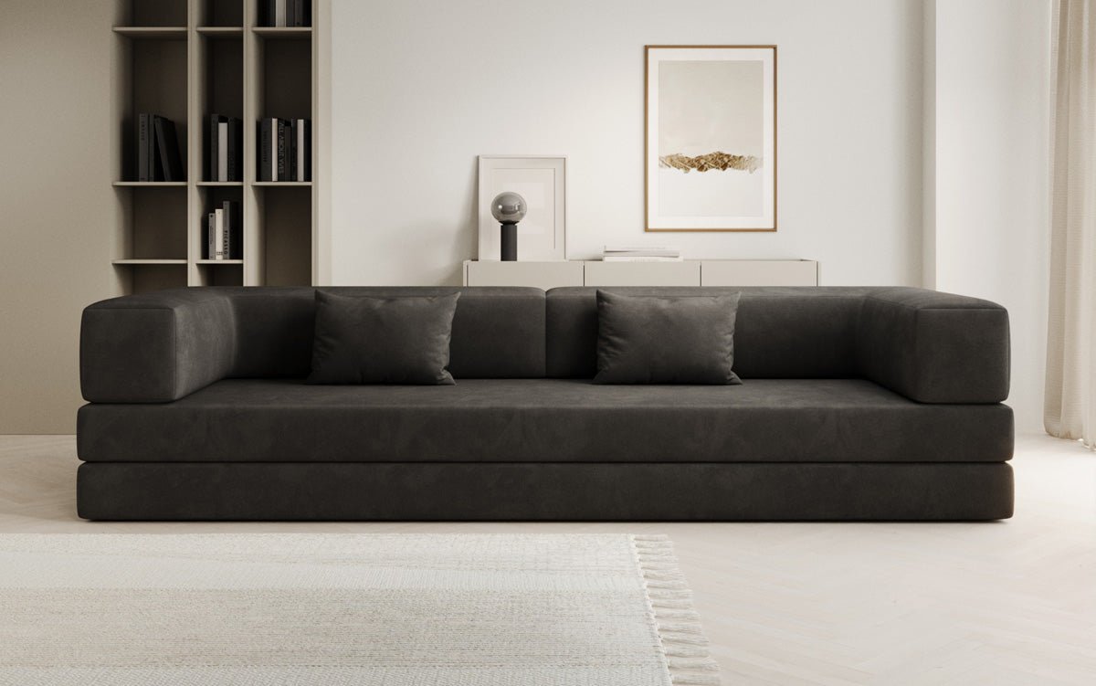 Sofa designerskie Lazy 3-osobowe XXL z aksamitu