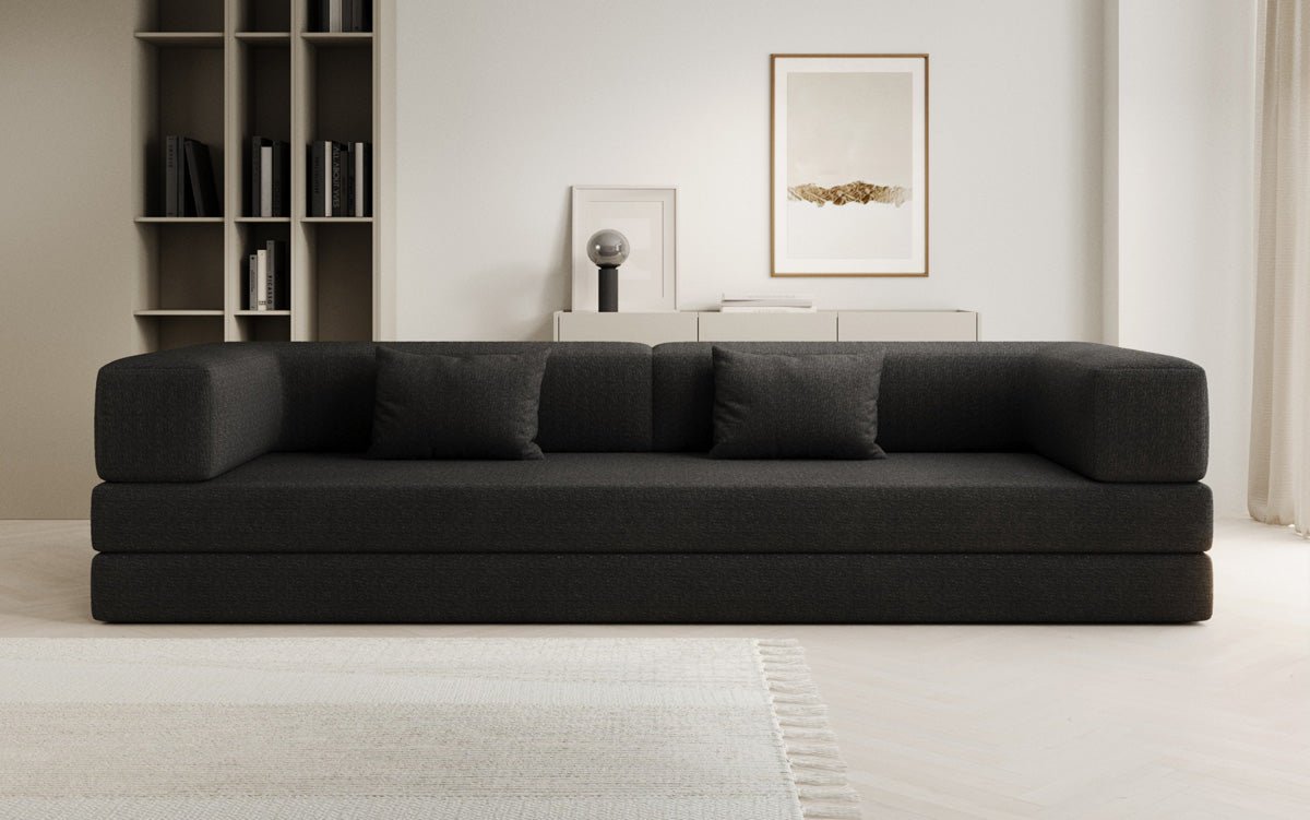 Sofa designerskie Lazy 3-osobowe XXL w bouclé
