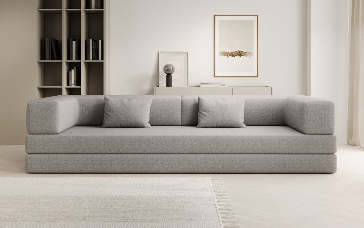 Sofa designerskie Lazy 3-osobowe XXL w bouclé
