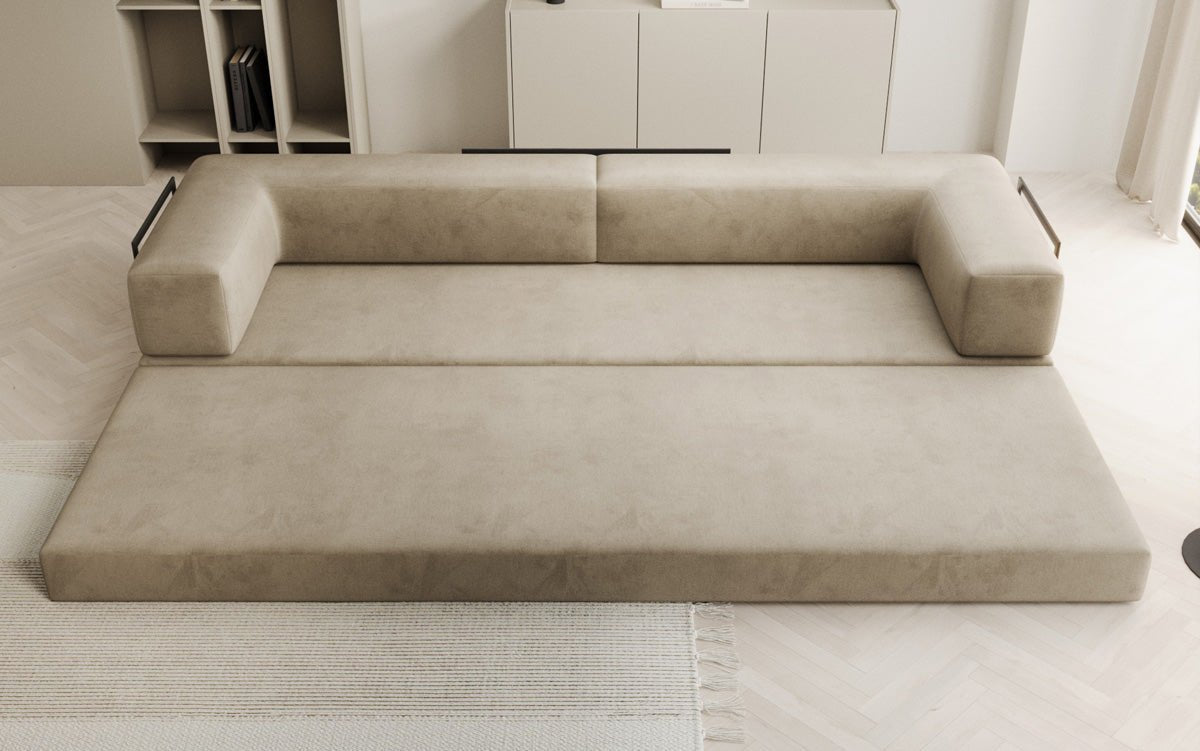 Sofa designerskie Lazy 3-osobowe XXL z aksamitu