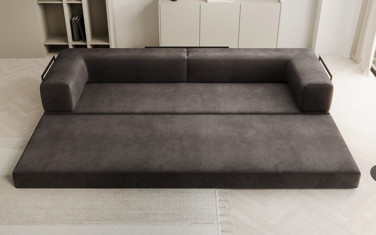 Sofa designerskie Lazy 3-osobowe XXL z aksamitu