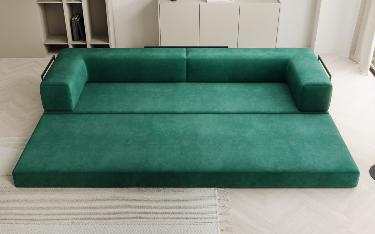 Sofa designerskie Lazy 3-osobowe XXL z aksamitu