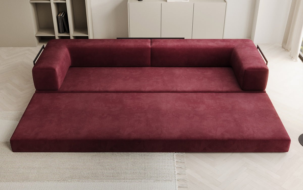 Sofa designerskie Lazy 3-osobowe XXL z aksamitu