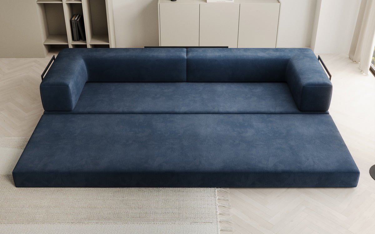 Sofa designerskie Lazy 3-osobowe XXL z aksamitu