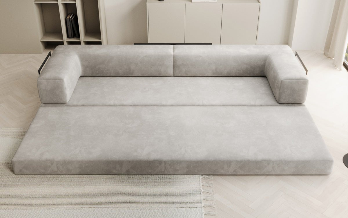 Sofa designerskie Lazy 3-osobowe XXL z aksamitu