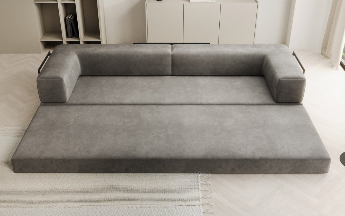 Sofa designerskie Lazy 3-osobowe XXL z aksamitu