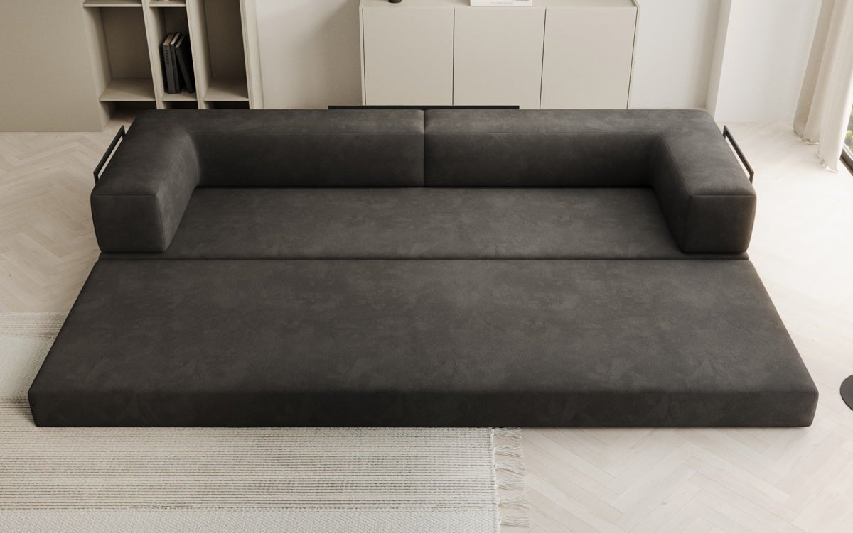 Sofa designerskie Lazy 3-osobowe XXL z aksamitu
