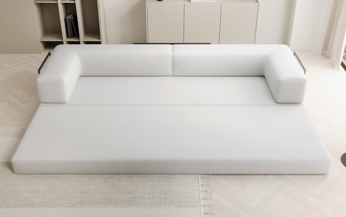 Sofa designerskie Lazy 3-osobowe XXL w bouclé