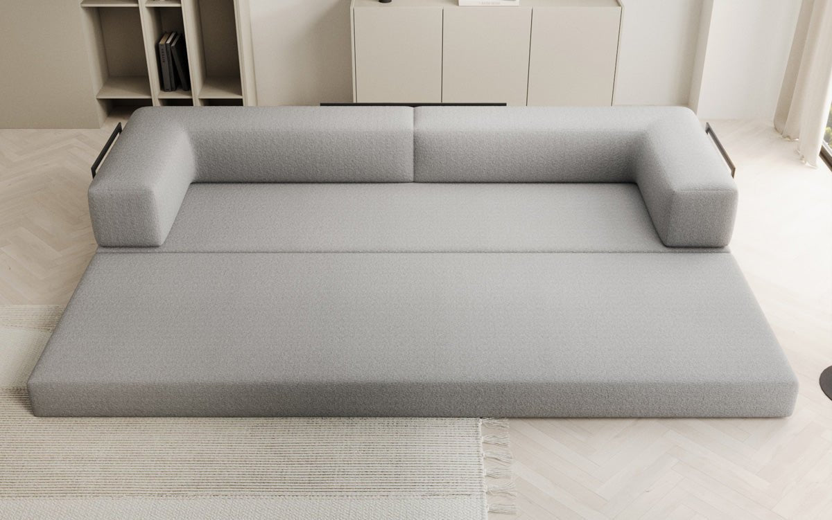 Sofa designerskie Lazy 3-osobowe XXL w bouclé