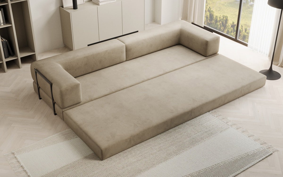 Sofa designerskie Lazy 3-osobowe XXL z aksamitu