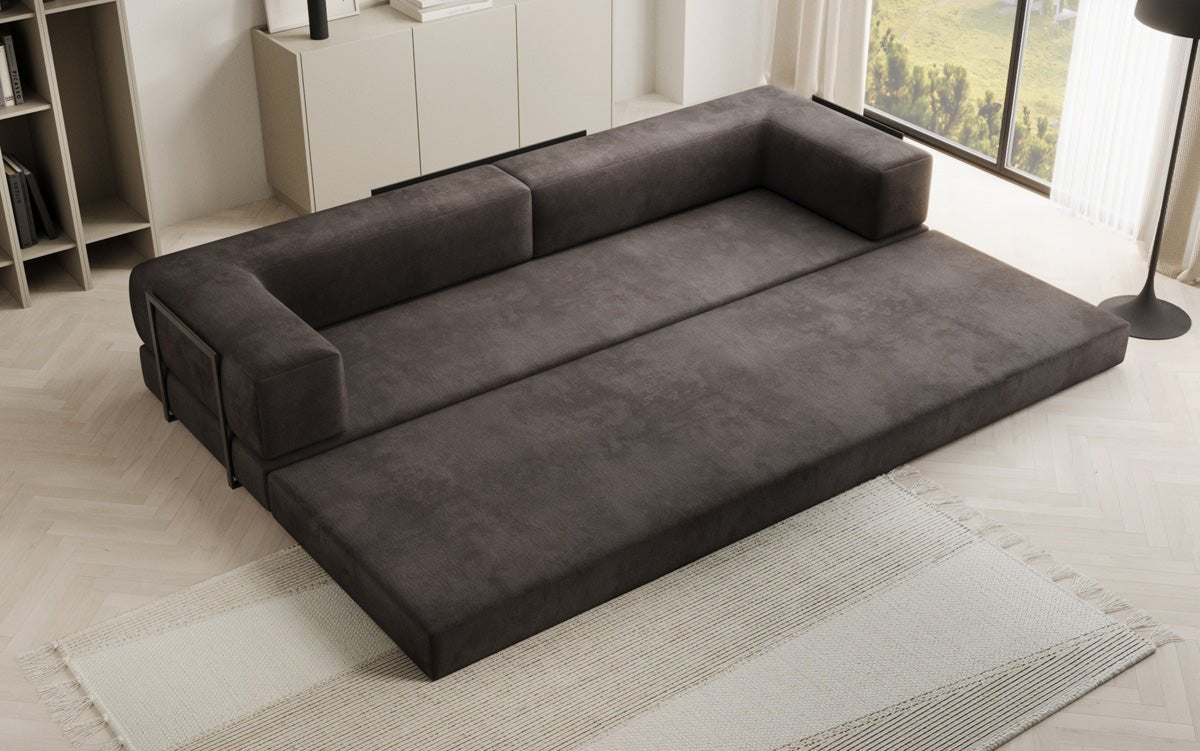 Sofa designerskie Lazy 3-osobowe XXL z aksamitu