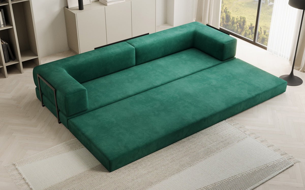 Sofa designerskie Lazy 3-osobowe XXL z aksamitu