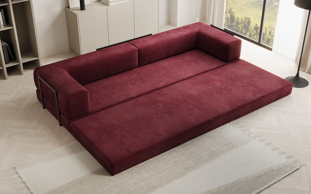 Sofa designerskie Lazy 3-osobowe XXL z aksamitu