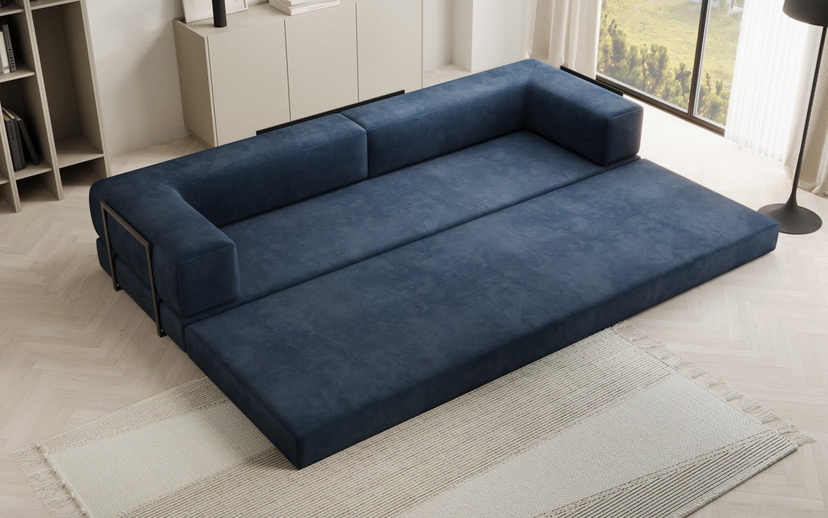 Sofa designerskie Lazy 3-osobowe XXL z aksamitu