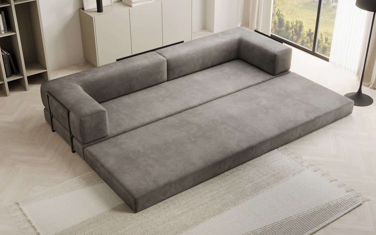 Sofa designerskie Lazy 3-osobowe XXL z aksamitu