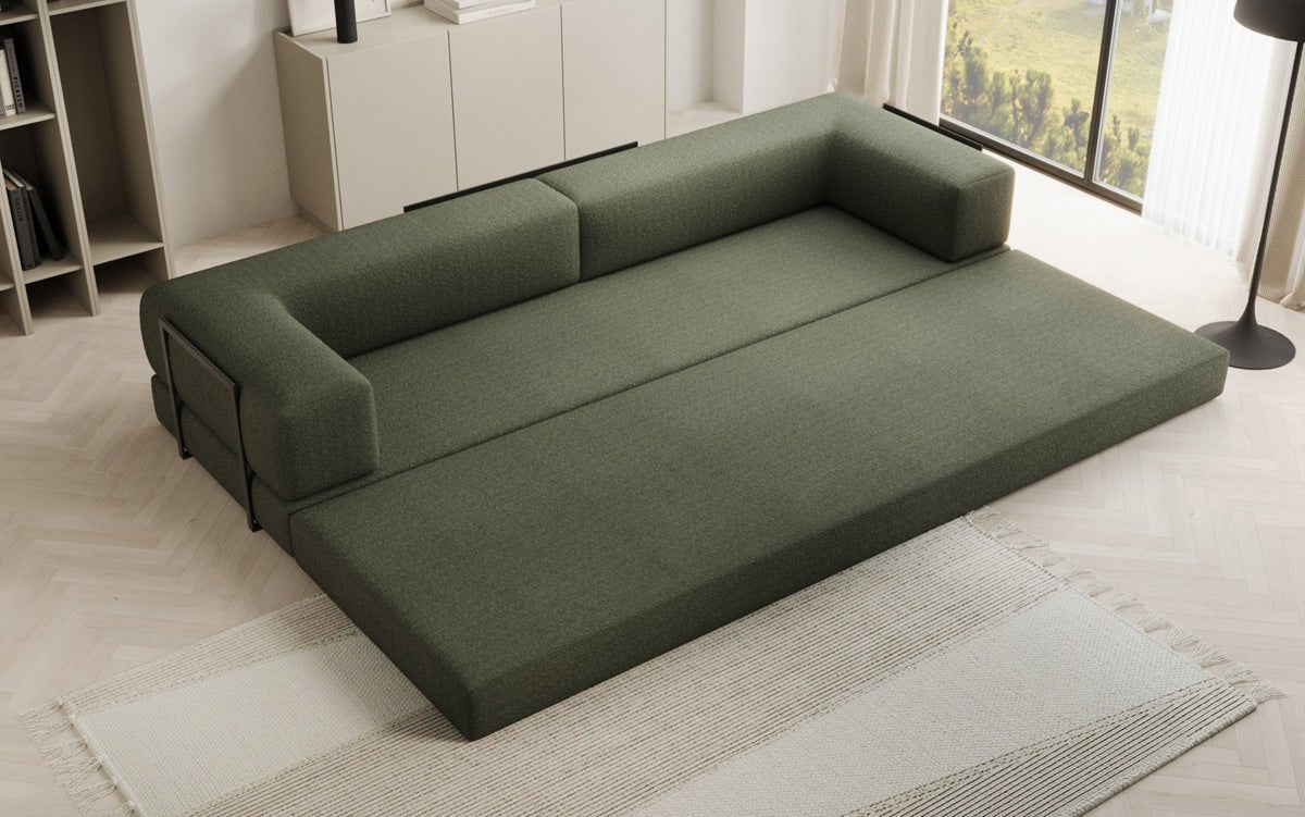 Sofa designerskie Lazy 3-osobowe XXL w bouclé