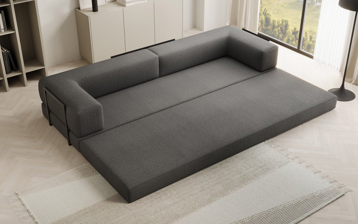 Sofa designerskie Lazy 3-osobowe XXL w bouclé