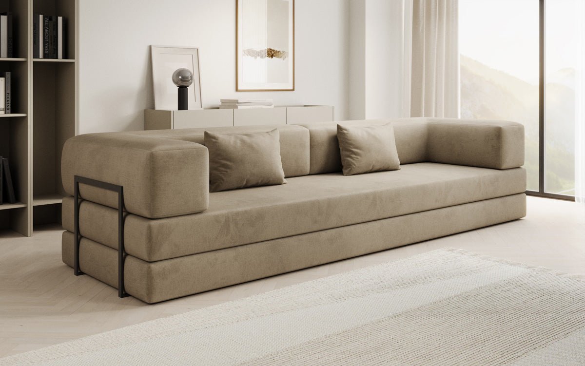 Sofa designerskie Lazy 3-osobowe XXL z aksamitu
