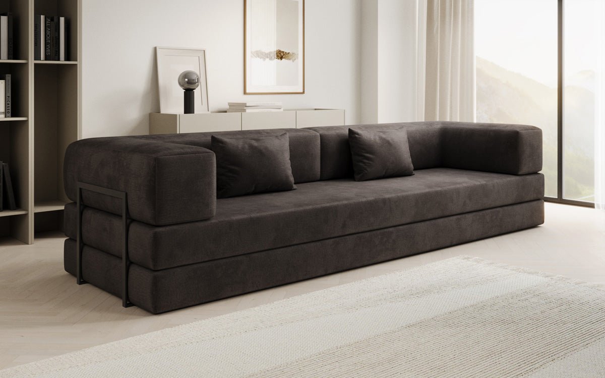 Sofa designerskie Lazy 3-osobowe XXL z aksamitu