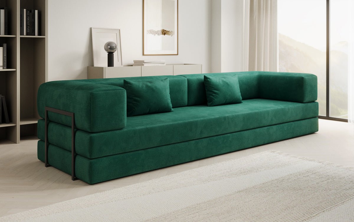 Sofa designerskie Lazy 3-osobowe XXL z aksamitu